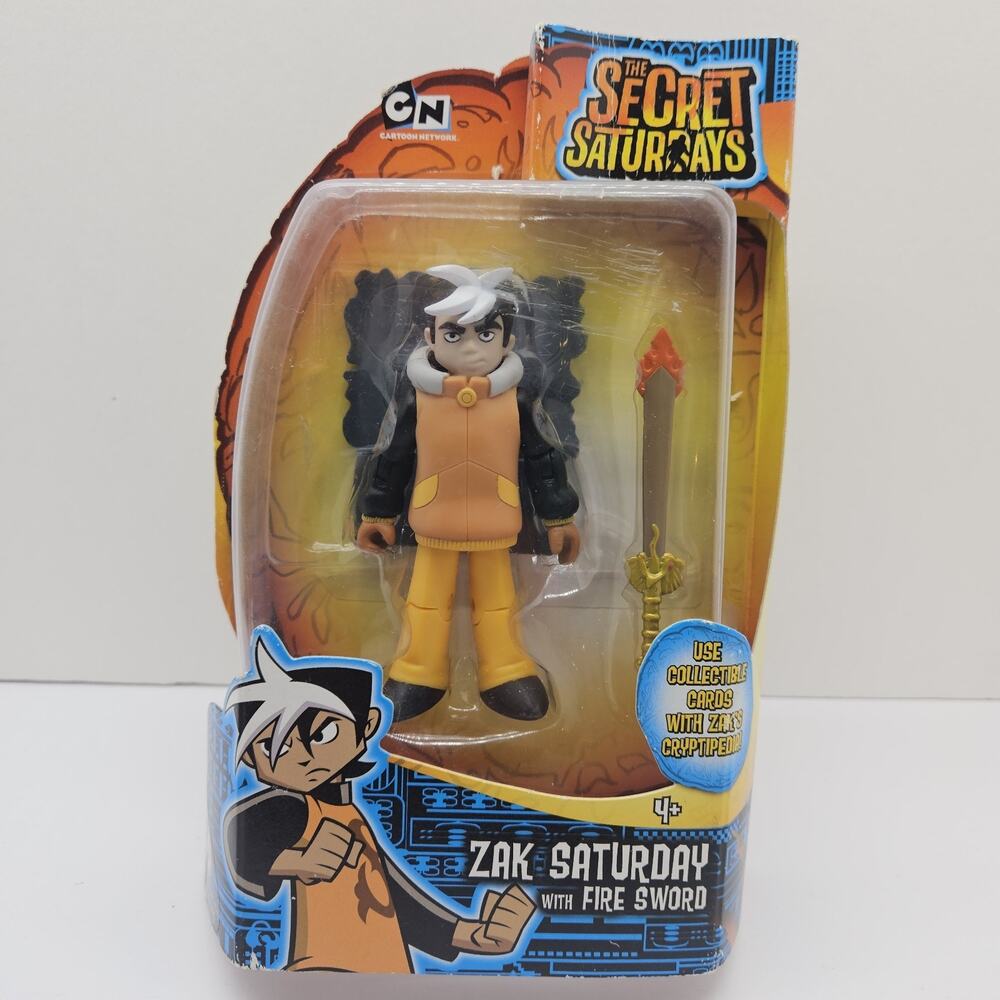 Mattel Cartoon Network The Secret Saturdays Zak Saturday Figure with Fire Sword